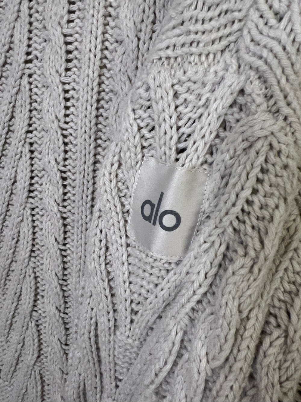 ALO Yoga Cable Knit Crew Neck Sweater - Picture 7 of 8
